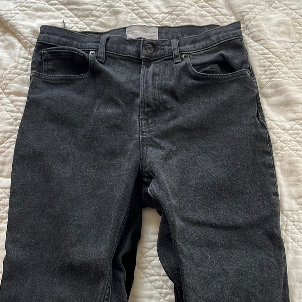 Everlane kick crop jeans in washed black